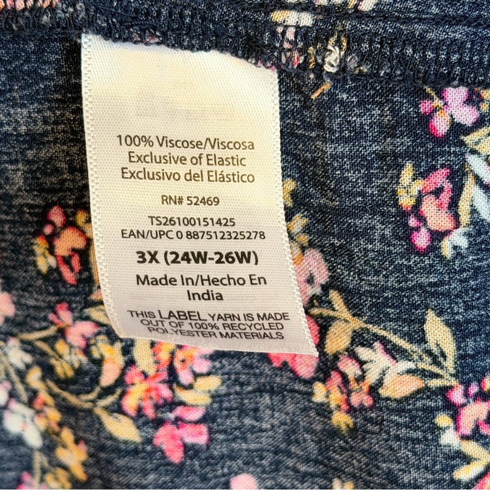 Terra & Sky Floral Print Maxi Dress - Navy and Pink - Picture 7 of 8